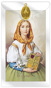 Faith: St Dymphna – Prayer Card & Medal (A Prayer for Nervous Illness) Family Life Catholic Gifts
