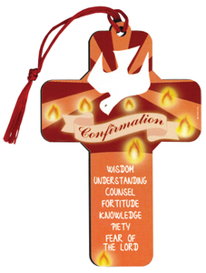 Confirmation Cards: Cross- Wooden Confirmation Family Life Catholic Gifts