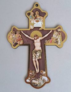 Crosses and Crucifixes Family Life Catholic Gifts: The Christ Cross – Wooden 13cm (Italian) Family Life Catholic Gifts