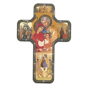 Plaques Family Life Catholic Gifts: Holy Family Icon Cross Family Life Catholic Gifts