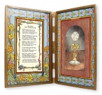 First Holy Communion Cards: Holy Communion “Stained Glass” Plaque Family Life Catholic Gifts