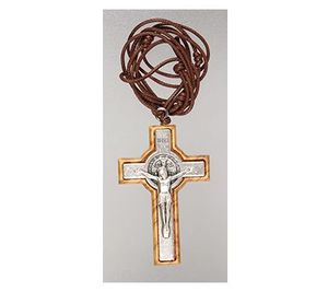 Jewellery Family Life Catholic Gifts: Genuine Olive Wood Necklace Crucifix 5cm Family Life Catholic Gifts