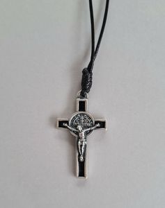 Cord: St Benedict Crucifix on Black Cord Family Life Catholic Gifts