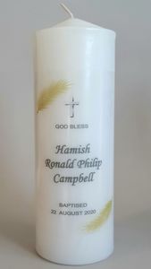 Candles Family Life Catholic Gifts: Cross/Fern Candle Family Life Catholic Gifts