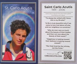 Boy: Saint Carlo Acutis – Holy Card Family Life Catholic Gifts