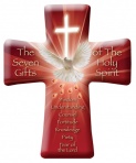 Confirmation Cards: Holy Spirit Porcelain Cross – Confirmation Family Life Catholic Gifts