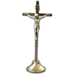 Crosses and Crucifixes Family Life Catholic Gifts: Metal standing Crucifix 10cm Family Life Catholic Gifts