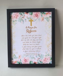 Baptism – Personalised Frame Girl Family Life Catholic Gifts