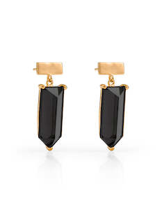 Earrings: Onyx Gold Amalfi Drops
