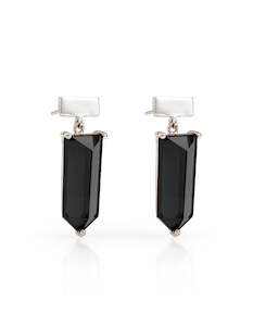 Earrings: Onyx Silver Amalfi Drops