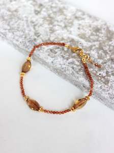 Citrine & Hessonite Gold Bracelet