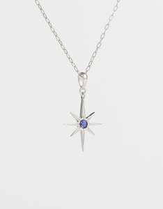 Asteria: Asteria Iolite Silver Necklace