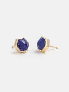 Lapis Gold Studs