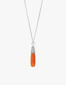 Gifts Under 200: Carnelian Engraved Silver Necklace