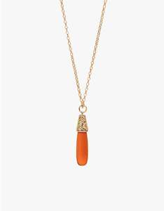 Gifts Under 200: Carnelian Engraved Gold Necklace