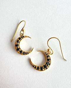 April Diamond: Spinel Moon Gold Sample Earrings