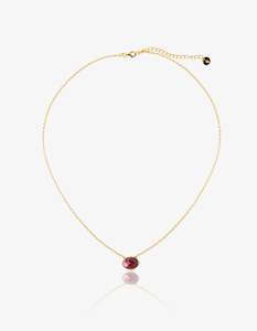 Ruby Gold Oval Necklace