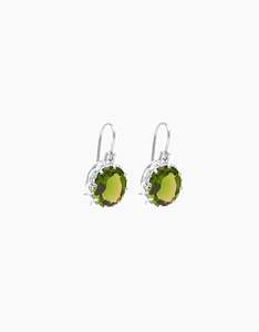 Lime Sorbet Silver Earrings