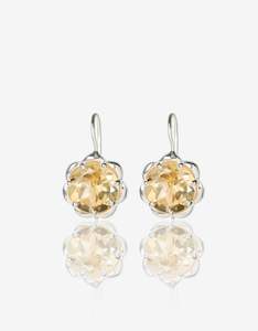 November Citrine: Citrine Silver Sunkissed Earrings