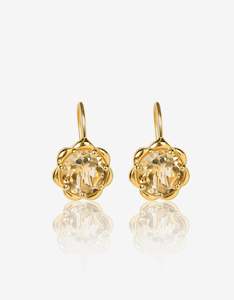 November Citrine: Citrine Gold Sunkissed Earrings