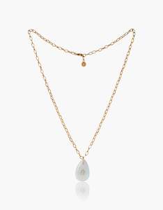 Moonstone and Blue Topaz Gold Necklace - second