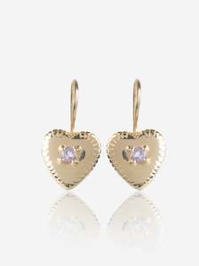 February: Amethyst Gold Earrings