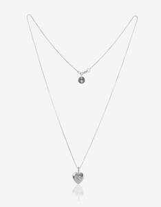 February: Amethyst Silver Heart Necklace