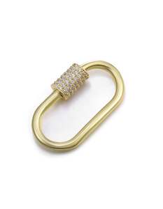 Carrier Lock - zircon yellow gold