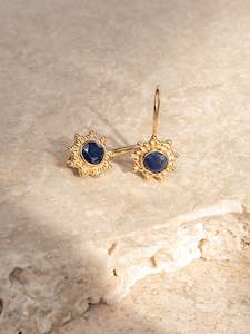 September Sapphire: Sapphire Gold Flowers