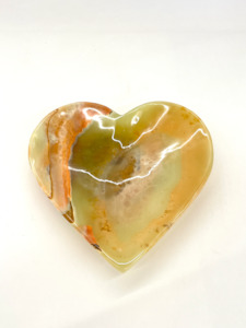 Green Calcite Heart Tray (large)