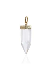 21: Crystal Quartz Gold Pendant