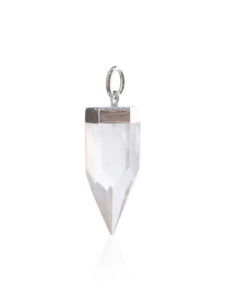 Crystal Quartz Silver Point Pendant
