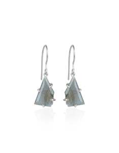 Labradorite: Labradorite Silver Angle Earrings