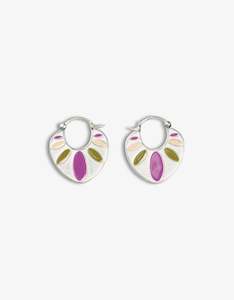 Sunkissed: Enamel Silver Sunkissed Hoops