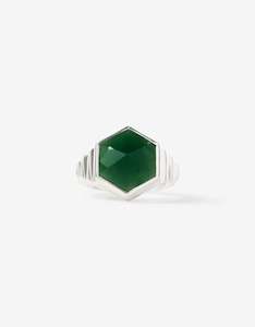 Cathy Pope X Mountain Jade: Green Jade Silver Ring