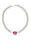 Pink - Light Classic Silver Chunky Choker