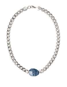 Gifts Under 300: Snowflake Obsidian Classic Silver Chunky Choker