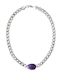 Amethyst Classic Silver Chunky Choker