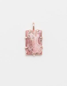 Rhodochrosite Rose Gold Amulet