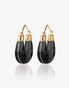 Onyx: Onyx Gold Hoops