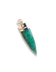 Amazonite Silver Point Pendant