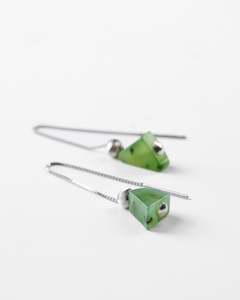 Gaia Jade Silver Threaders