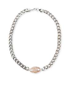 Red Rutile Quartz Classic Silver Chunky Choker