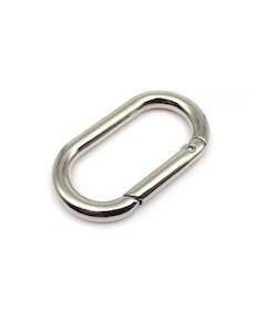 Oval Spring Buckle Carabiner - Silver