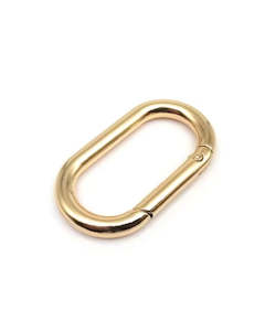 Oval Spring Buckle Carabiner - Gold