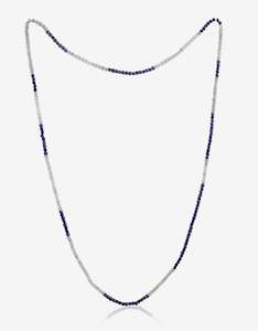 Lapis: Lapis and Labradorite Denim Necklace