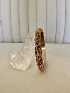 All: Peacock Gold Bangle - large
