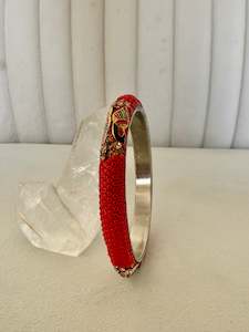All: Peacock Red Bangle - large
