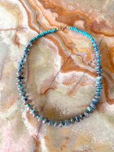 Turquoise and Labradorite Mojave Necklace - B