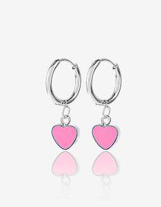 Sweetheart Earrings Silver
